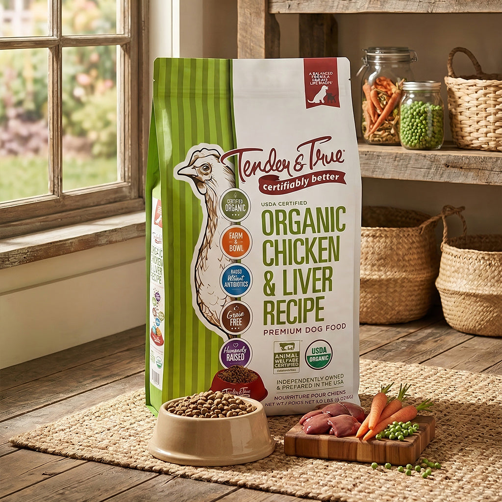 Tender & True Organic Chicken & Liver Recipe Dog Food, 20 lb