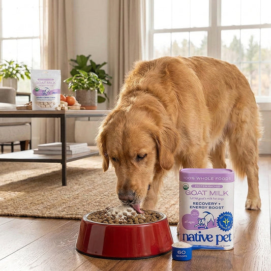 Native Pet Organic Goat Milk Powder for Dogs & Cats - 60 Scoops