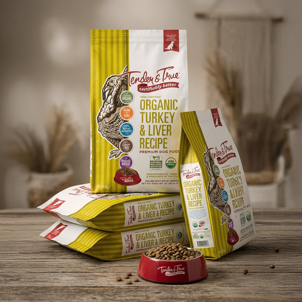 Tender & True Organic Turkey & Liver Dog Food, 20 lb