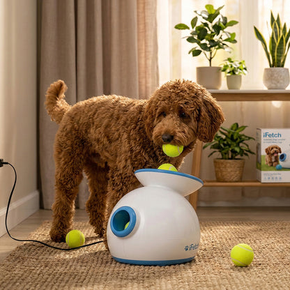 iFetch Automatic Dog Ball Launcher | Small-Medium Dogs | 3 Mini Tennis Balls