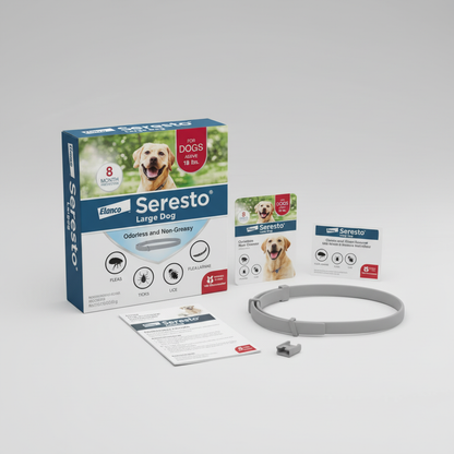 Seresto Flea & Tick Collar | Dogs >18 lbs | 8-Month Protection