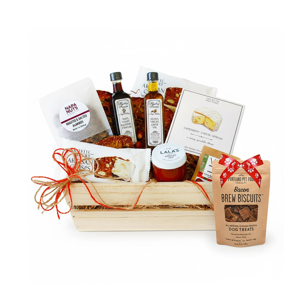 Lucca the Napa Dog Gift Basket: Human & Dog Treats for All Occasions
