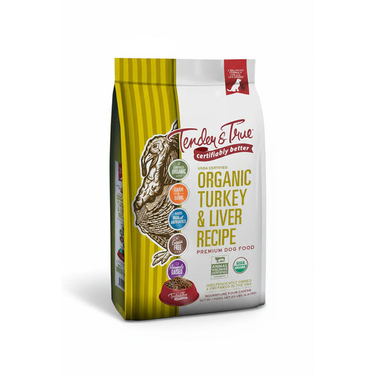 Tender & True Organic Turkey & Liver Dog Food, 20 lb