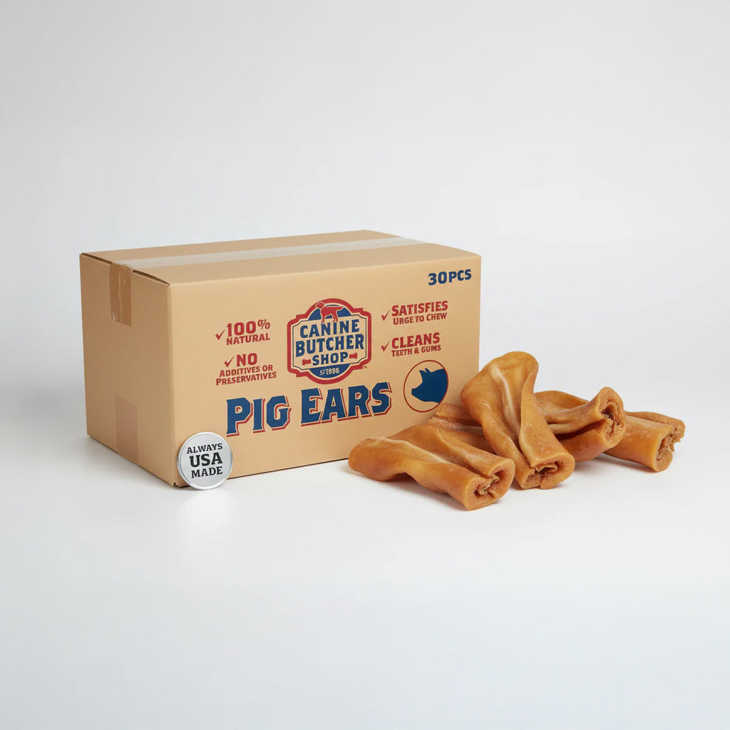 Canine Butcher Shop USA Pig Ears - 30 Jumbo All-Natural Chews