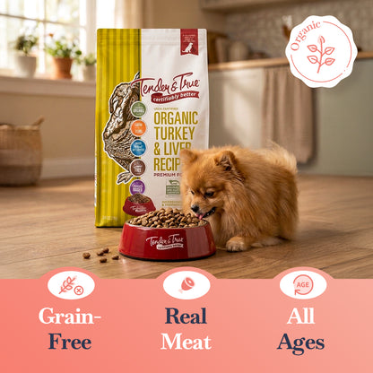 Tender & True Organic Turkey & Liver Dog Food, 20 lb