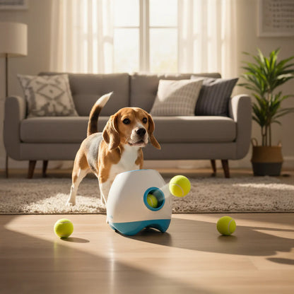 iFetch Too Automatic Dog Ball Launcher for Medium/Large Dogs, Rechargeable, Indoor/Outdoor