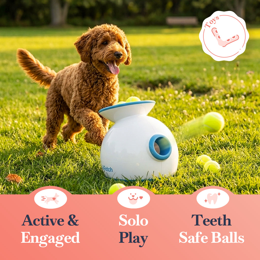 iFetch Automatic Dog Ball Launcher | Small-Medium Dogs | 3 Mini Tennis Balls
