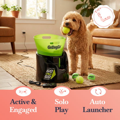 Hyper Pet GoDogGo Automatic Dog Ball Launcher | 5 Balls & Remote